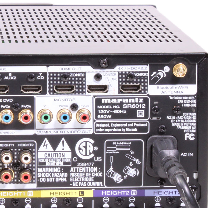 Marantz SR6012 9.2 Channel Network AV Receiver Phono Dolby Atmos Wi-Fi Bluetooth-Audio Amplifiers-SpenCertified-vintage-refurbished-electronics