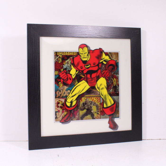 Marvel Iron Man Holographic Framed Comic Wall Art-Painting-SpenCertified-vintage-refurbished-electronics