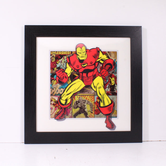 Marvel Iron Man Holographic Framed Comic Wall Art-Painting-SpenCertified-vintage-refurbished-electronics
