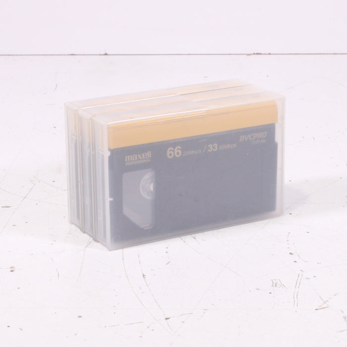 Maxell & Panasonic DVCPRO 66 Minute Videotape Bundle of 3 Tapes-Cassette Tapes-SpenCertified-vintage-refurbished-electronics