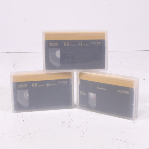 Maxell & Panasonic DVCPRO 66 Minute Videotape Bundle of 3 Tapes-Cassette Tapes-SpenCertified-vintage-refurbished-electronics