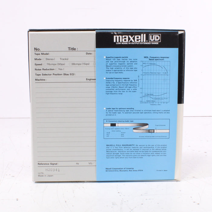 Maxell UD 35-180 Reel-to-Reel Recording Tape Metal Precision Reel Low-Noise Hi-Output (Sealed)-Reel-to-Reel Accessories-SpenCertified-vintage-refurbished-electronics