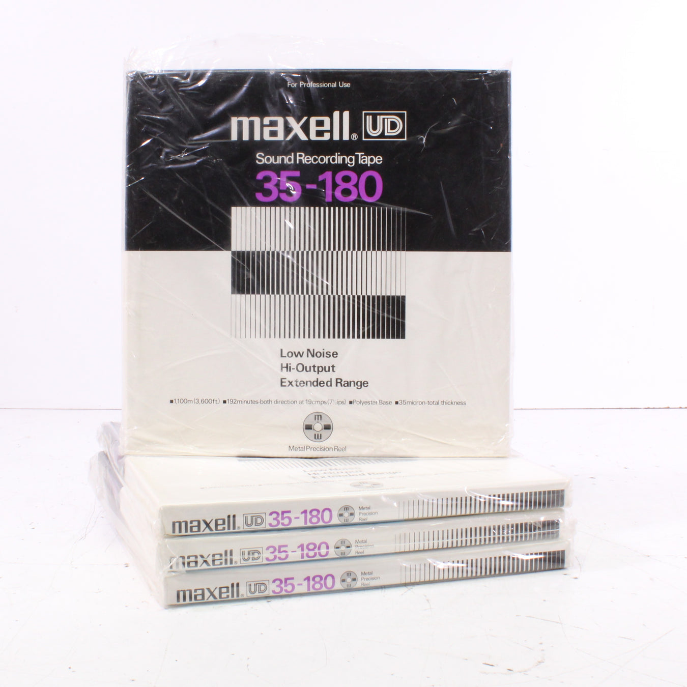 Maxell UD 35-180 Reel-to-Reel Recording Tape Metal Precision Reel Low-Noise Hi-Output (Sealed)-Reel-to-Reel Accessories-SpenCertified-vintage-refurbished-electronics
