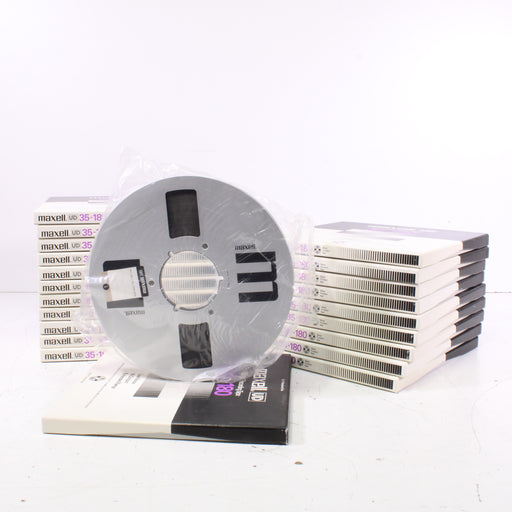 Maxell UD 35-180 Reel-to-Reel Recording Tape Lot Metal Precision Reels Low-Noise Hi-Output (Used & Unsealed)-Reel-to-Reel Accessories-SpenCertified-vintage-refurbished-electronics