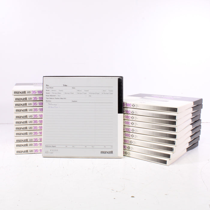 Maxell UD 35-180 Reel-to-Reel Recording Tape Lot Metal Precision Reels Low-Noise Hi-Output (Used & Unsealed)-Reel-to-Reel Accessories-SpenCertified-vintage-refurbished-electronics