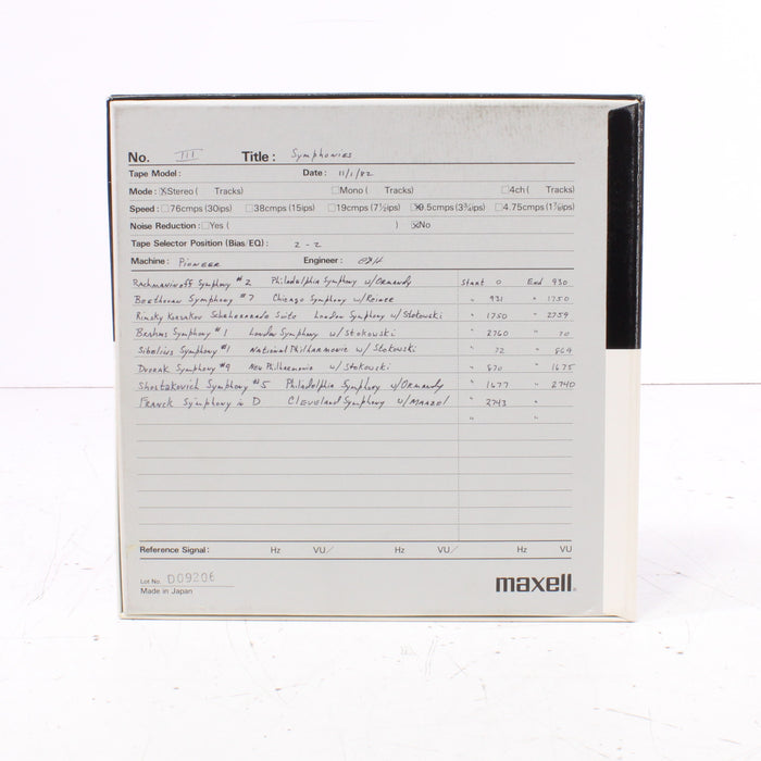 Maxell UD 35-180 Reel-to-Reel Recording Tape Lot Metal Precision Reels Low-Noise Hi-Output (Used & Unsealed)-Reel-to-Reel Accessories-SpenCertified-vintage-refurbished-electronics