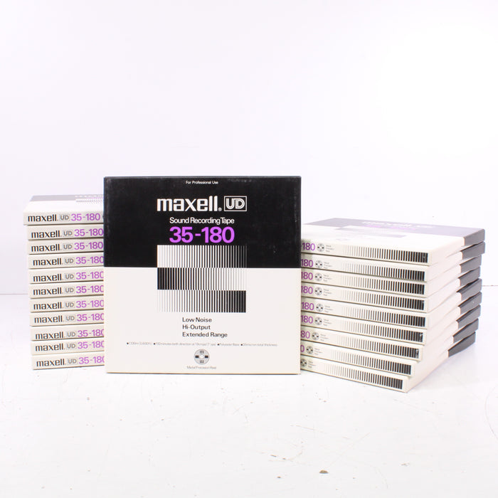 Maxell UD 35-180 Reel-to-Reel Recording Tape Lot Metal Precision Reels Low-Noise Hi-Output (Used & Unsealed)-Reel-to-Reel Accessories-SpenCertified-vintage-refurbished-electronics