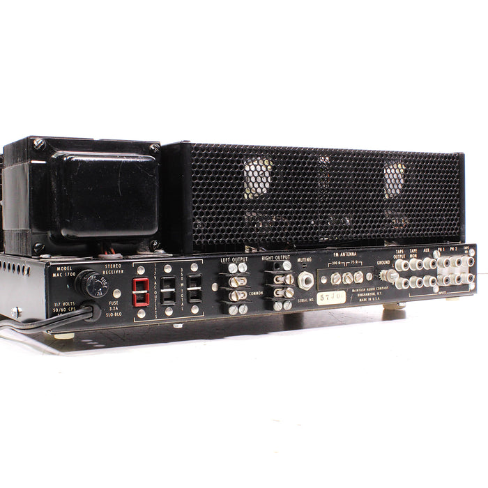 McIntosh MAC1700 RARE Vintage 2-Channel Hybrid Stereo Receiver Tubes (1967-73)-Preamps-SpenCertified-vintage-refurbished-electronics