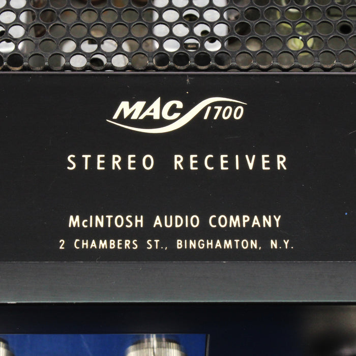 McIntosh MAC1700 RARE Vintage 2-Channel Hybrid Stereo Receiver Tubes (1967-73)-Preamps-SpenCertified-vintage-refurbished-electronics
