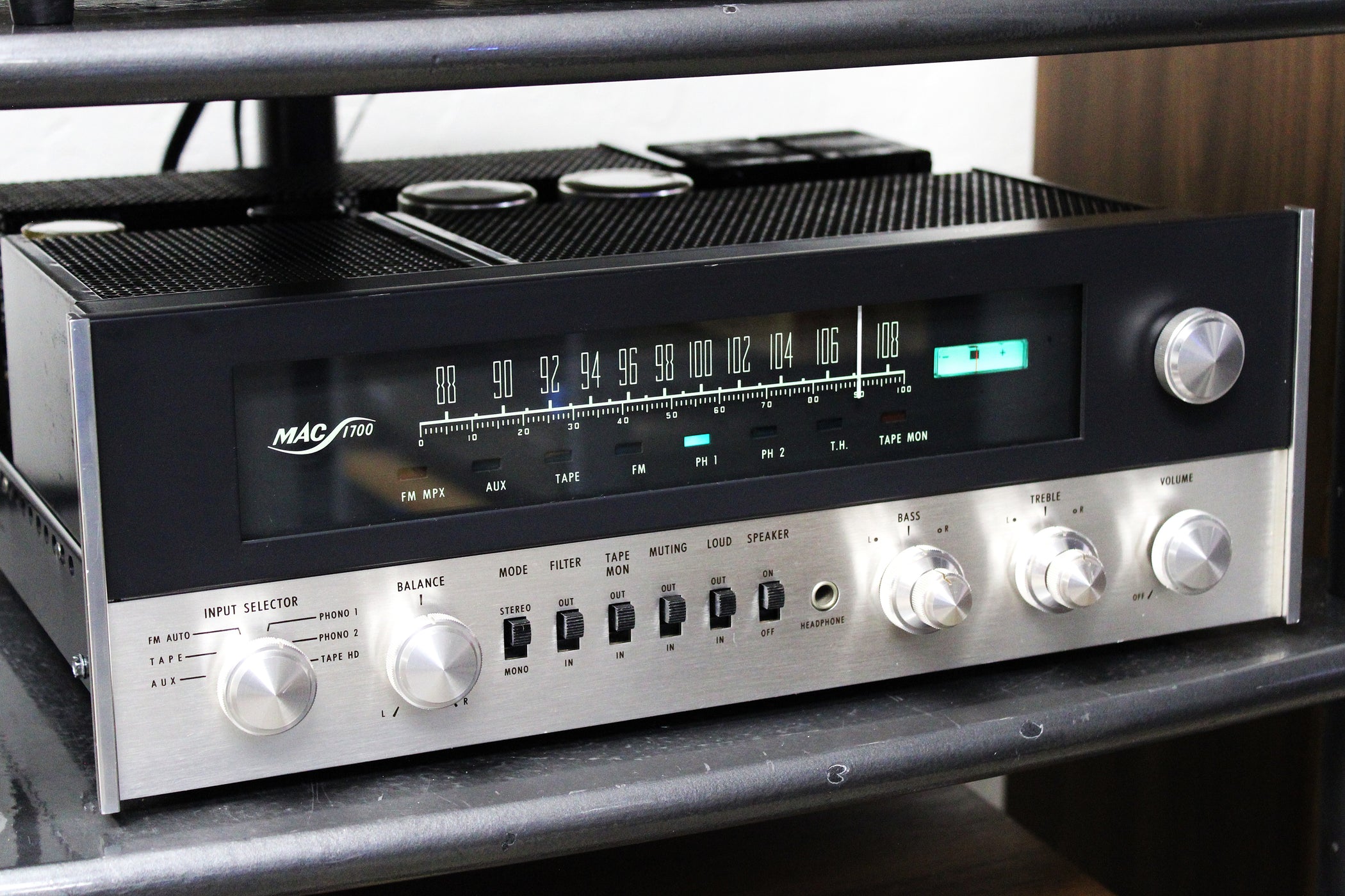 McIntosh MAC1700 RARE Vintage 2-Channel Hybrid Stereo Receiver Tubes ...