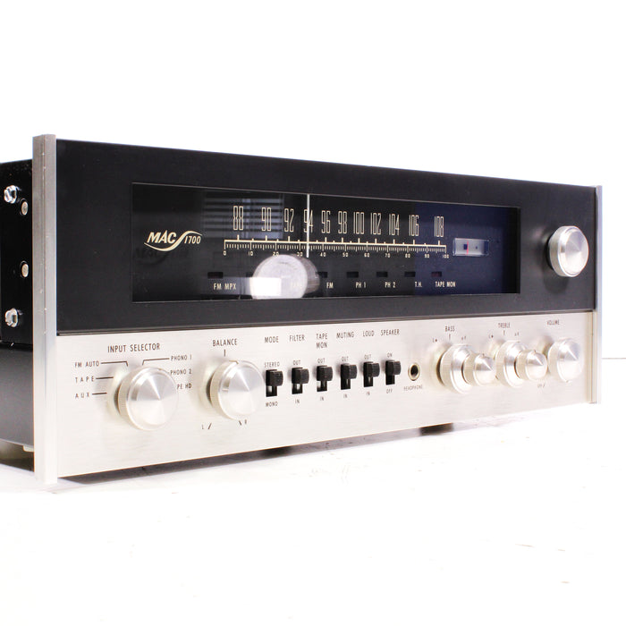 McIntosh MAC1700 RARE Vintage 2-Channel Hybrid Stereo Receiver Tubes (1967-73)-Preamps-SpenCertified-vintage-refurbished-electronics