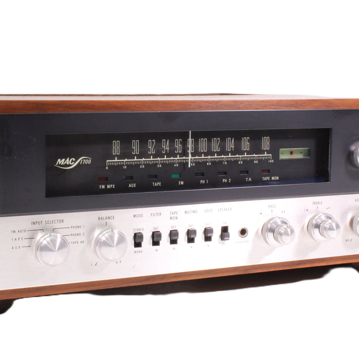 McIntosh MAC1700 RARE Vintage 2-Channel Hybrid Stereo Receiver Wood Case (1967-73)-Audio & Video Receivers-SpenCertified-vintage-refurbished-electronics