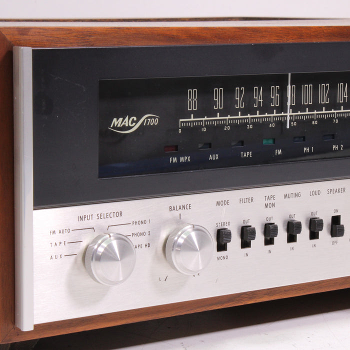 McIntosh MAC1700 RARE Vintage 2-Channel Hybrid Stereo Receiver Wood Case (1967-73)-Audio & Video Receivers-SpenCertified-vintage-refurbished-electronics