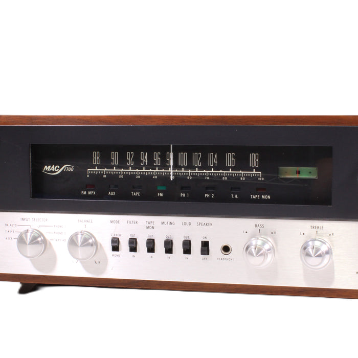 McIntosh MAC1700 RARE Vintage 2-Channel Hybrid Stereo Receiver Wood Case (1967-73)-Audio & Video Receivers-SpenCertified-vintage-refurbished-electronics
