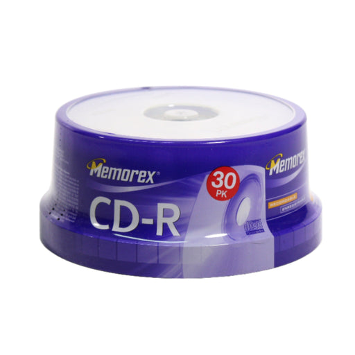 Memorex CD-R 30 Pack 700MB 80Min 52X Recordable Black Media Discs (NEW, SEALED)-CDs-SpenCertified-vintage-refurbished-electronics