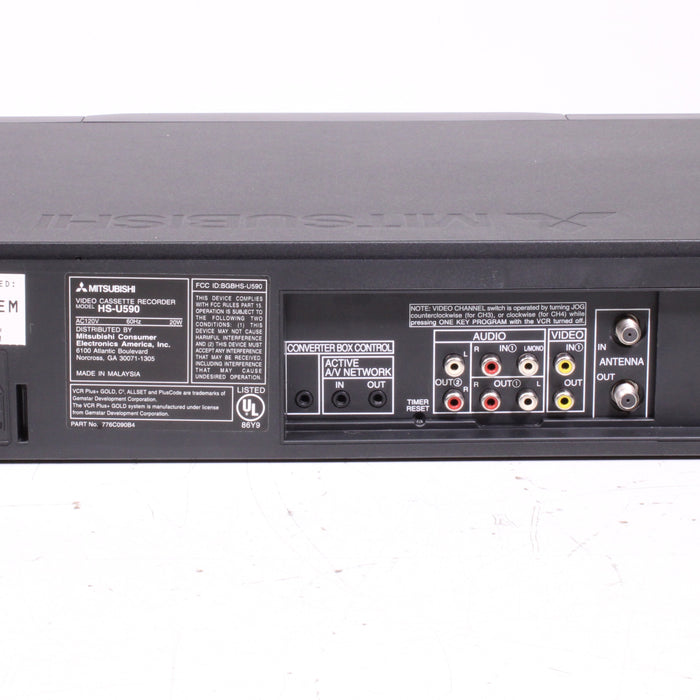 Mitsubishi HS-U590 VHS VCR Video Cassette Recorder 4-Head Hi-Fi Stereo-Electronics-SpenCertified-vintage-refurbished-electronics