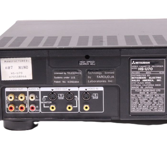 Mitsubishi HS-U70 S-VHS Hi-Fi Stereo VCR Digital Tracking 4-Head (AS-IS??)-VCRs-SpenCertified-vintage-refurbished-electronics