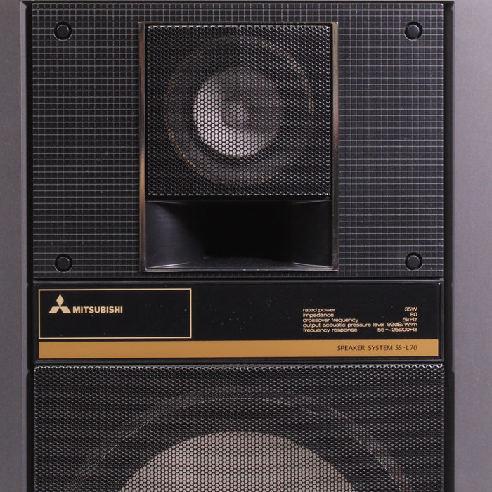 Mitsubishi SS-L70 Vintage 2-Way Bass Reflex Bookshelf Speakers-Speakers-SpenCertified-vintage-refurbished-electronics