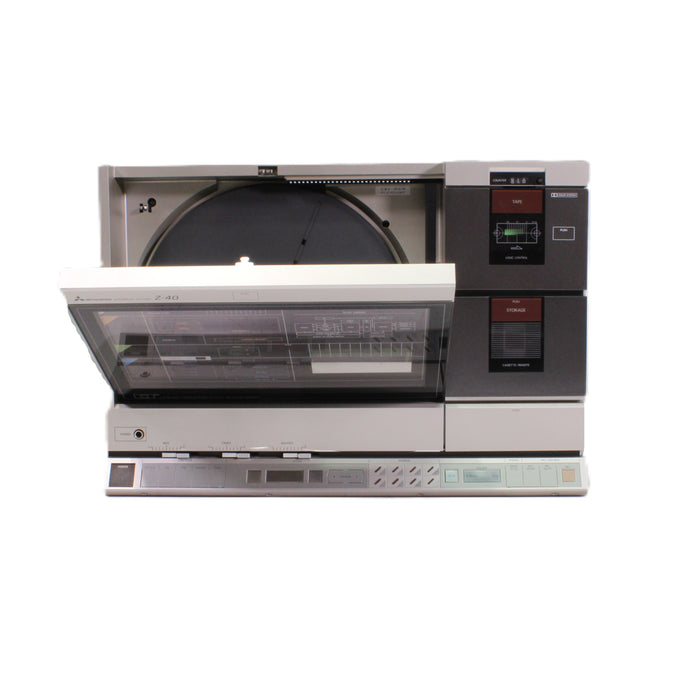 Mitsubishi Z-40 Interplay Vertical Turntable Cassette AM/FM Stereo System Made in Japan-Turntables & Record Players-SpenCertified-vintage-refurbished-electronics