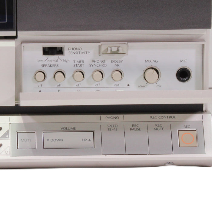 Mitsubishi Z-40 Interplay Vertical Turntable Cassette AM/FM Stereo System Made in Japan-Turntables & Record Players-SpenCertified-vintage-refurbished-electronics