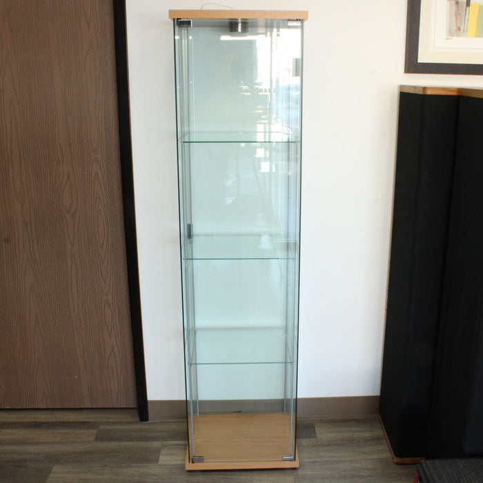 Modern Storage Solution 63.5" 4-Tier Glass Display Shelf with LED Lights-shelving-SpenCertified-vintage-refurbished-electronics