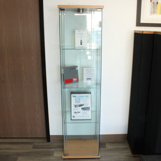 Modern Storage Solution 63.5" 4-Tier Glass Display Shelf with LED Lights-shelving-SpenCertified-vintage-refurbished-electronics