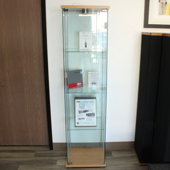 Modern Storage Solution 63.5" 4-Tier Glass Display Shelf with LED Lights-shelving-SpenCertified-vintage-refurbished-electronics