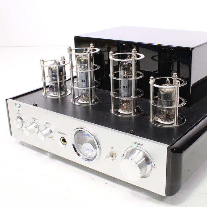 monoprice 50-watt stereo hybrid tube amplifier Monoprice IIIP 113194 Stereo Hybrid Tube Amp with Bluetooth 25W (2016) — SpenCertified