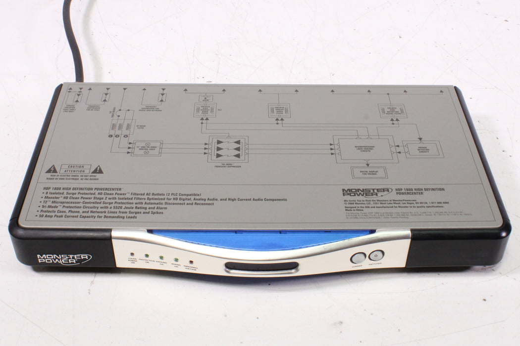 Monster Power HDP 1800 High-Definition PowerCenter Surge Protector & Conditioner (2008)-Surge Protection Devices-SpenCertified-vintage-refurbished-electronics