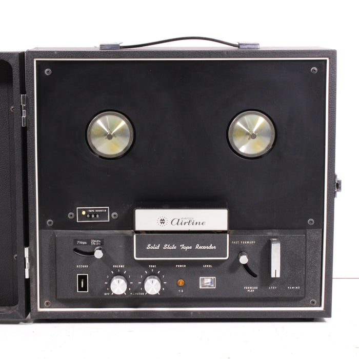 Montgomery Ward Airline GEN-3658A Vintage Reel-to-Reel Tape Deck w/ Case (AS IS)-Reel-to-Reel Tape Players & Recorders-SpenCertified-vintage-refurbished-electronics