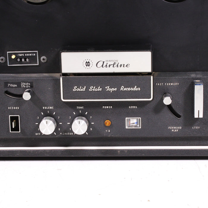 Montgomery Ward Airline GEN-3658A Vintage Reel-to-Reel Tape Deck w/ Case (AS IS)-Reel-to-Reel Tape Players & Recorders-SpenCertified-vintage-refurbished-electronics