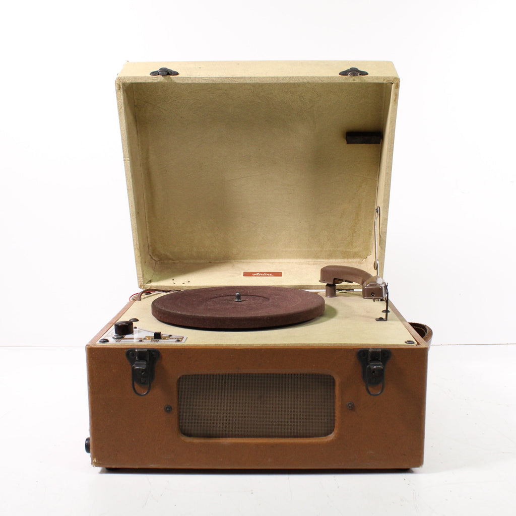 Montgomery Ward Airline Vintage Portable Turntable Record Player ...
