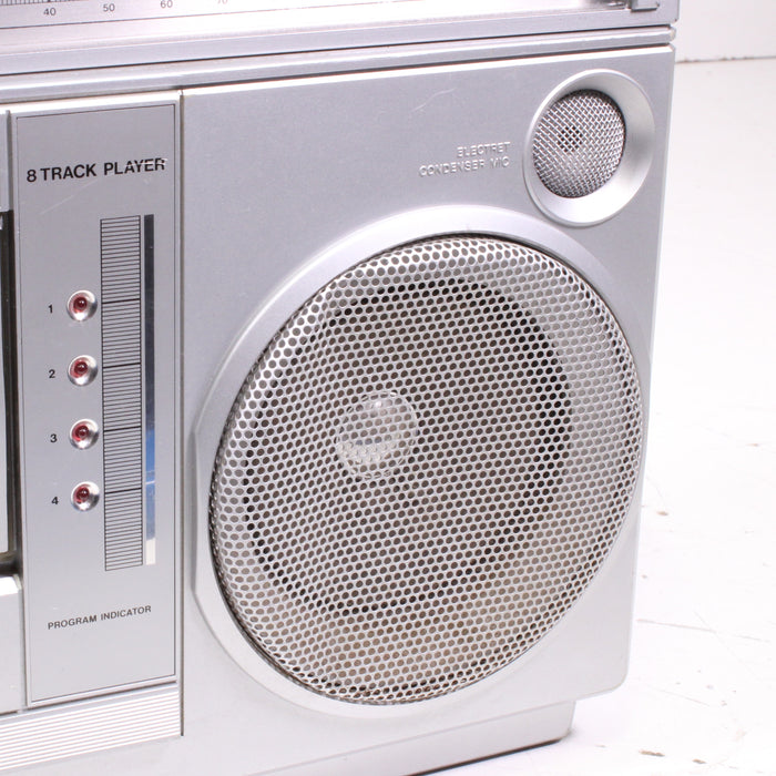 Montgomery Ward GEN 3995A Portable Stereo Boombox AM/FM Cassette Recorder/8-Track Player-Cassette Players & Recorders-SpenCertified-vintage-refurbished-electronics