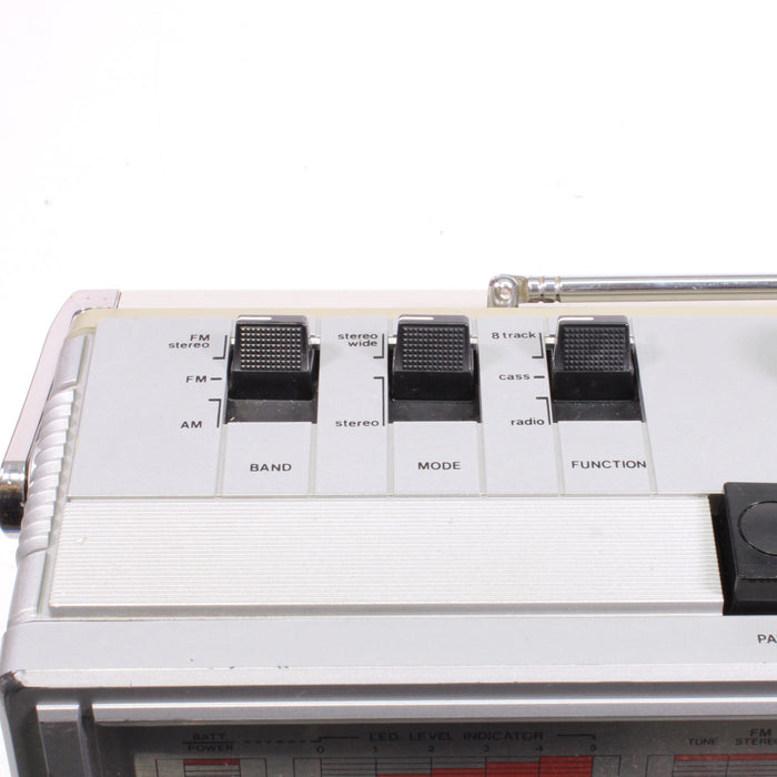 Montgomery Ward GEN 3995A Portable Stereo Boombox AM/FM Cassette Recorder/8-Track Player-Cassette Players & Recorders-SpenCertified-vintage-refurbished-electronics