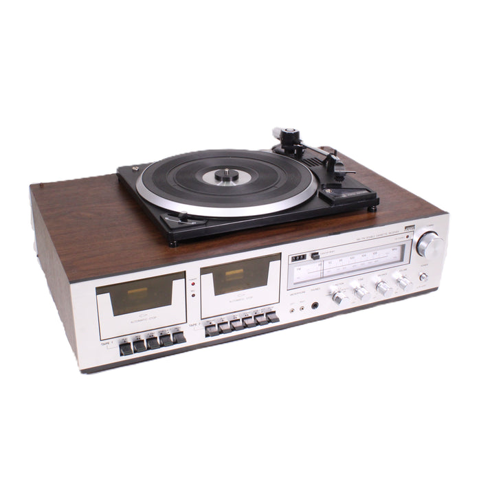 Montgomery Ward GEN6325 AM/FM Stereo Receiver Turntable Dual Cassette System-Electronics-SpenCertified-vintage-refurbished-electronics