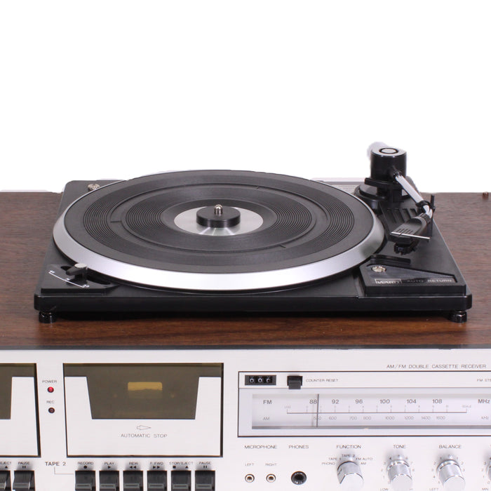 Montgomery Ward GEN6325 AM/FM Stereo Receiver Turntable Dual Cassette System-Electronics-SpenCertified-vintage-refurbished-electronics