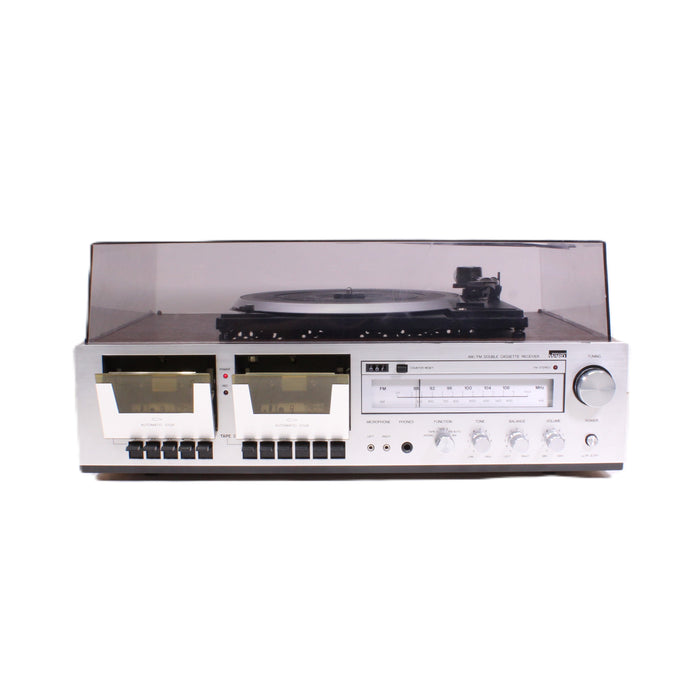 Montgomery Ward GEN6325 AM/FM Stereo Receiver Turntable Dual Cassette System-Electronics-SpenCertified-vintage-refurbished-electronics