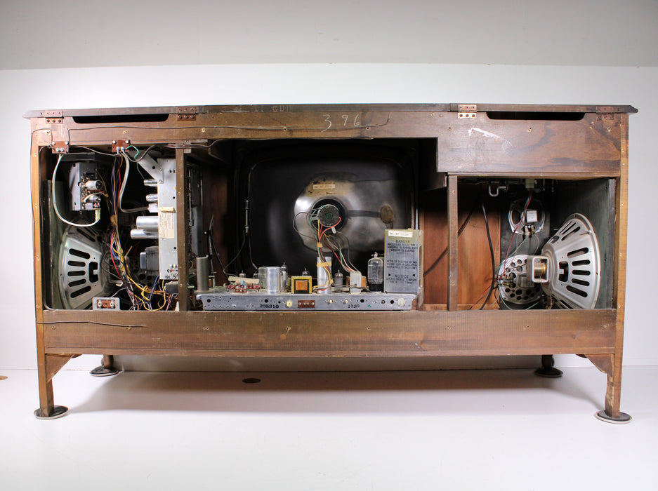 Montgomery Ward WG-5933A Vintage Tube TV Console Record Player Cabinet (AS IS)-Turntables & Record Players-SpenCertified-vintage-refurbished-electronics
