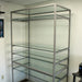 Multimedia Glass Display Shelving Unit Assembled 7-Shelf Storage Center with Wheels-shelving-SpenCertified-vintage-refurbished-electronics