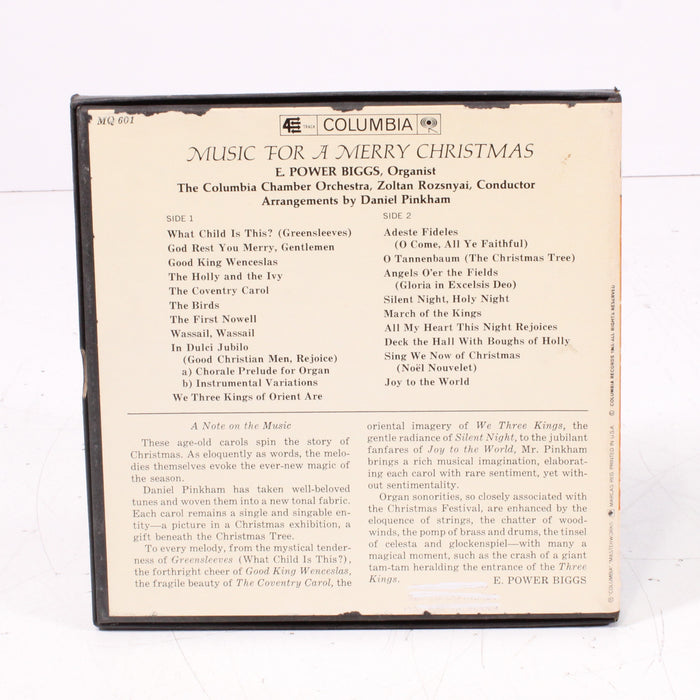Music for a Merry Christmas – Columbia Charter Orchestra, Zoltán Rozsnyai – Arrangements by Daniel Pinkham Reel to Reel Tape 7" 1/4" 7½ IPS Columbia Masterworks-Reel-to-Reel Tape-SpenCertified-vintage-refurbished-electronics