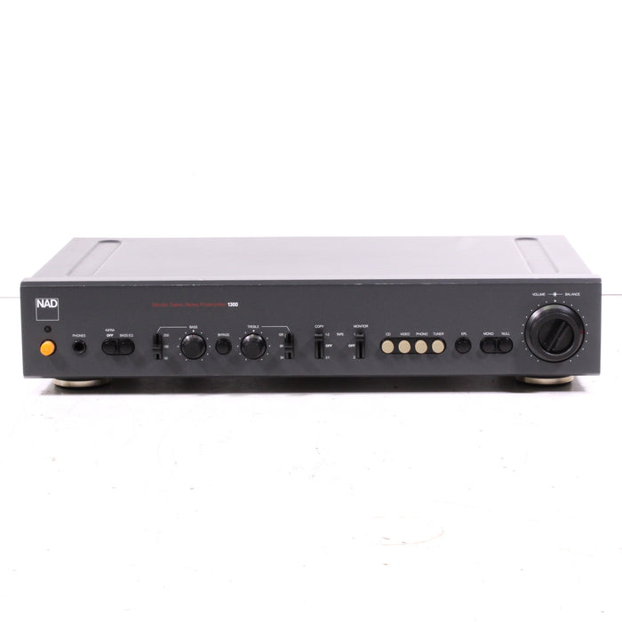 NAD 1300 Stereo Preamplifier Preamp with MM/MC Phono Stage (1987-89)-Preamps-SpenCertified-vintage-refurbished-electronics