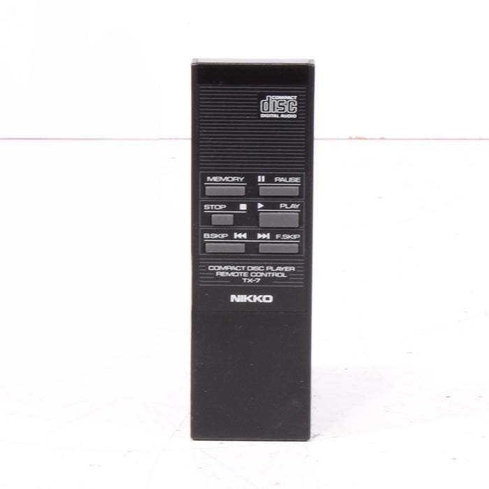 NIKKO TX-7 Remote Control for Single Disc Compact Disc Player-Remote Controls-SpenCertified-vintage-refurbished-electronics