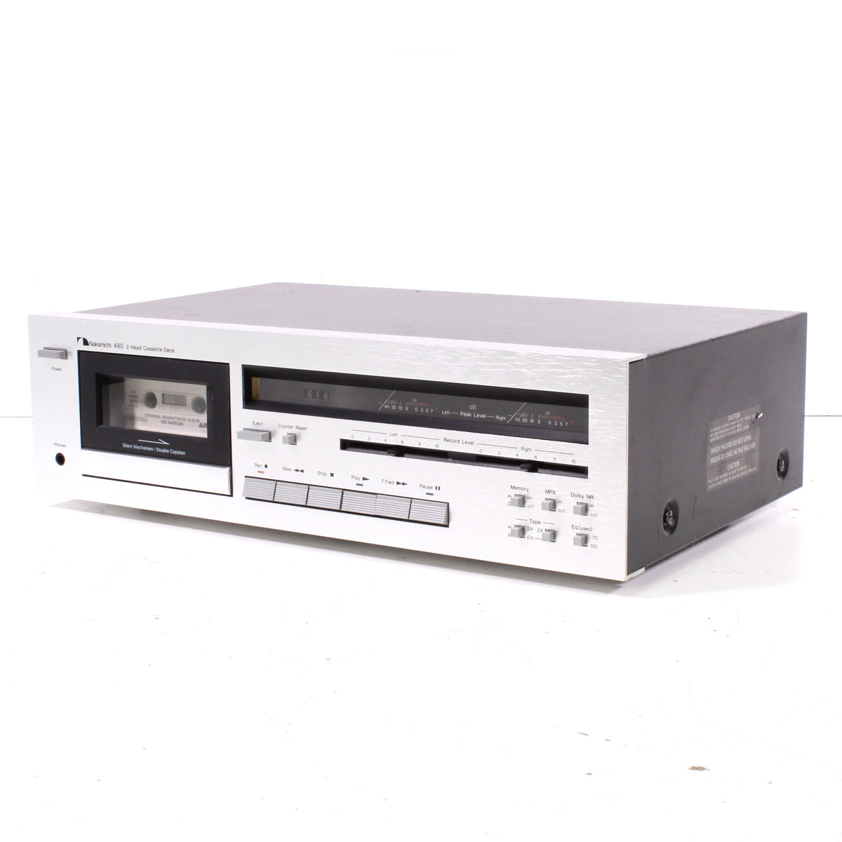 Nakamichi 480 Stereo Cassette Deck Silver-Face — SpenCertified