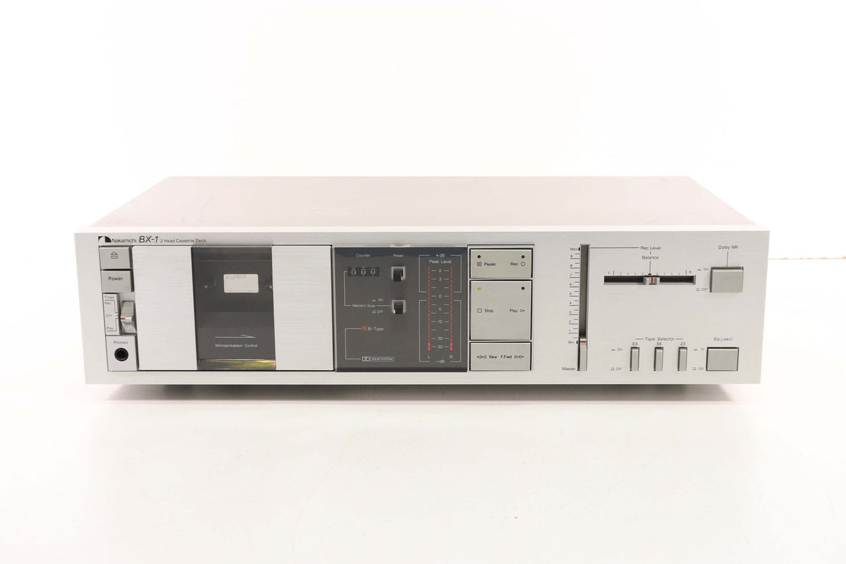 Nakamichi BX-1 2ヘッド カセットデッキ Nakamichi BX-1 Vintage Silver 2-Head Cassette Deck — SpenCertified