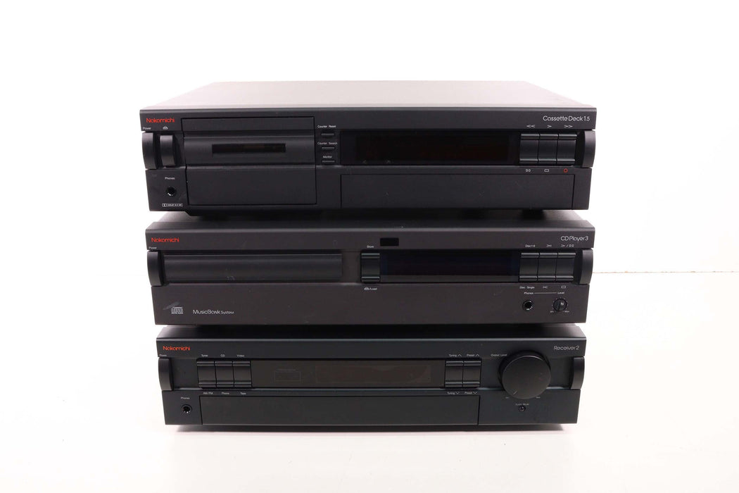 Nakamichi Cassette Deck 1.5/CDPlayer 3/Receiver 2 Bundle (With Remote)-Audio & Video Receivers-SpenCertified-vintage-refurbished-electronics