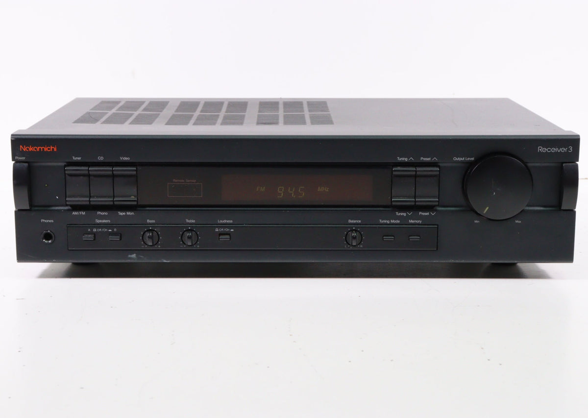 Nakamichi Receiver 3 AM FM Stereo Receiver (NO REMOTE)