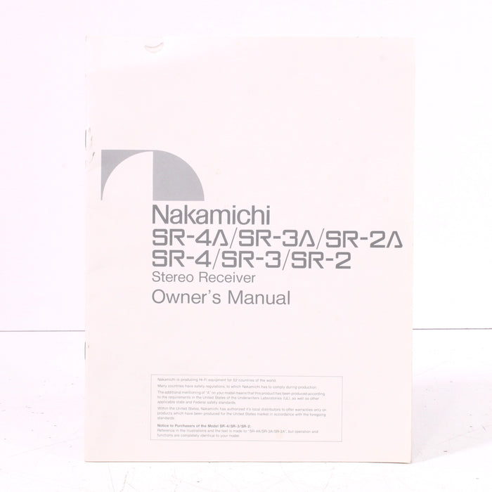 Nakamichi SR-4A STASIS Stereo Receiver with Remote-Audio & Video Receivers-SpenCertified-vintage-refurbished-electronics