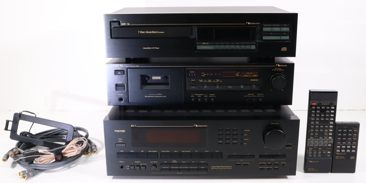 Nakamichi System Bundle (MB-3s CD Player, CR-1A Cassette Deck, AV-1 A ...