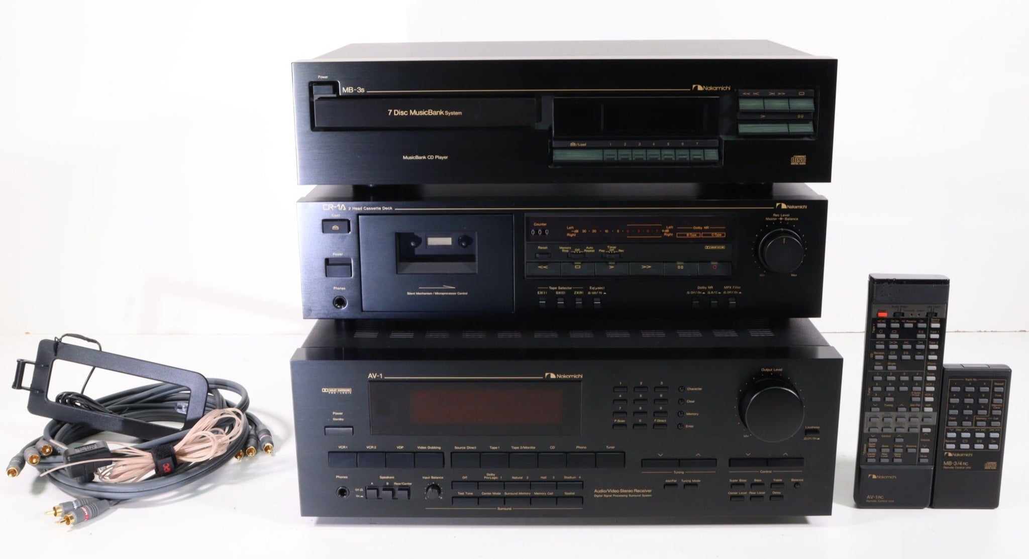 Nakamichi System Bundle (MB-3s CD Player, CR-1A Cassette Deck, AV-1 A/