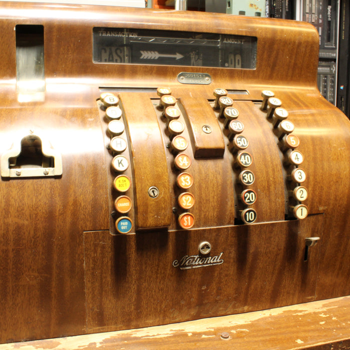 National Cash Register Company 1842-E Antique Brass Cash Register (1929)-Cash Register-SpenCertified-vintage-refurbished-electronics